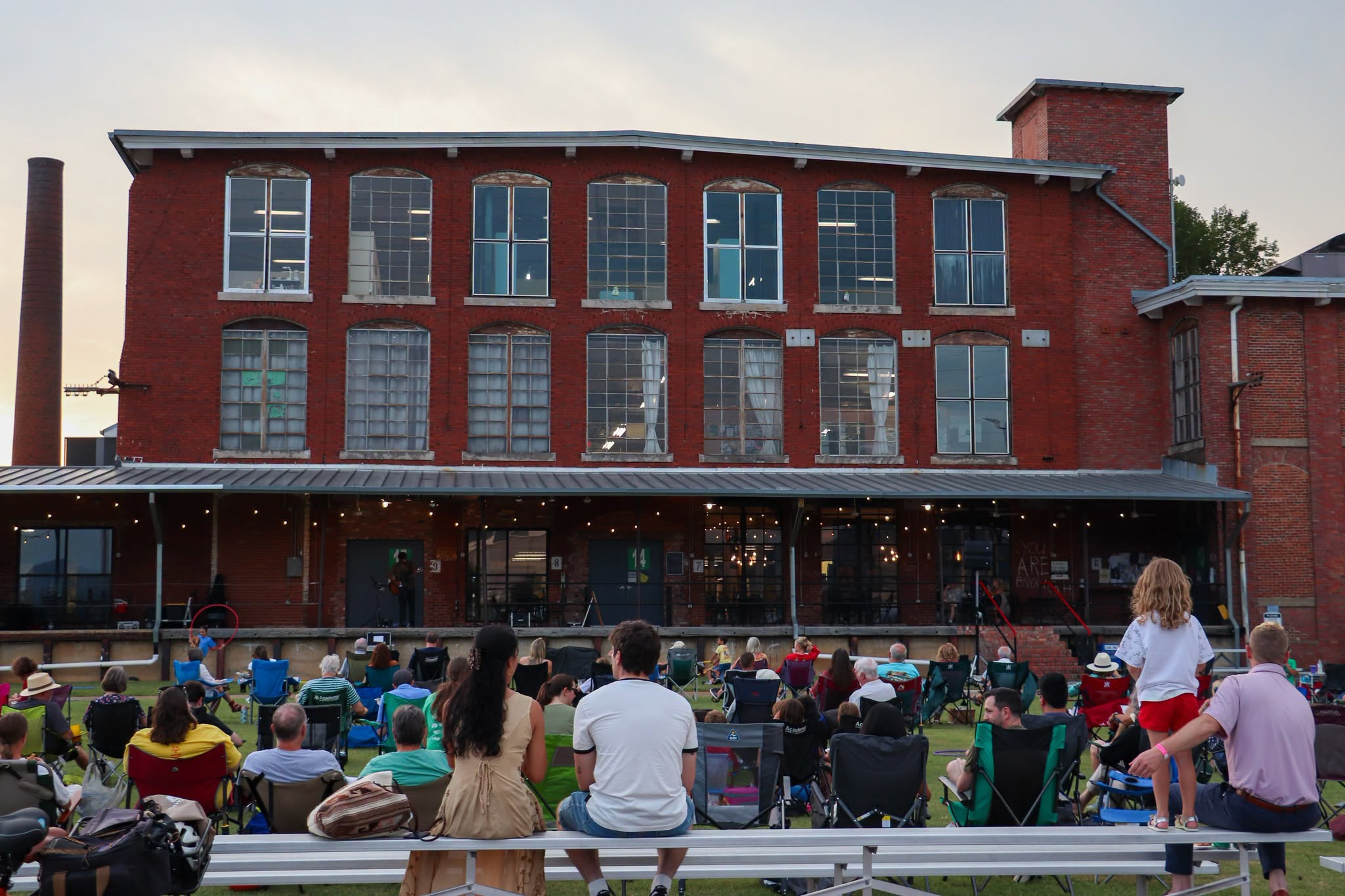 exterior of old mill red brick building
