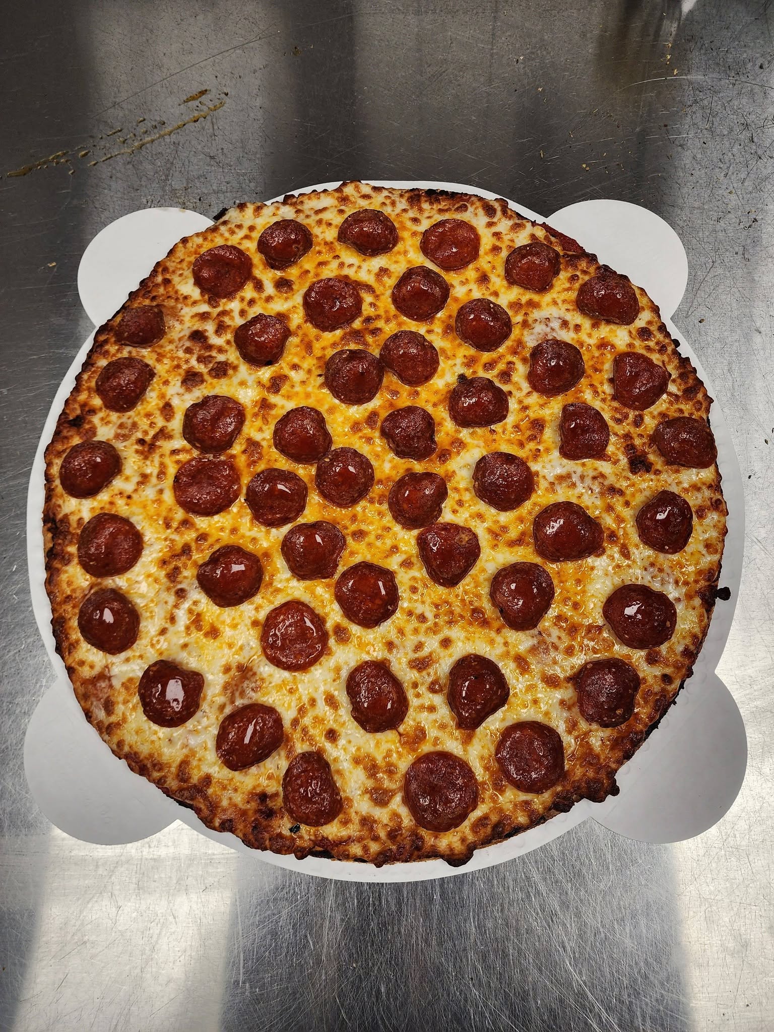 Fatso's Pepperoni-Studded Pizza