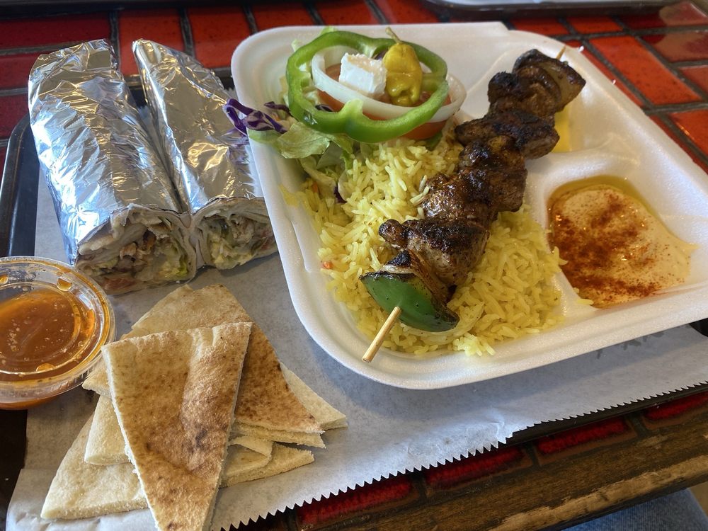 Chicken Wrap Lamb Kabob