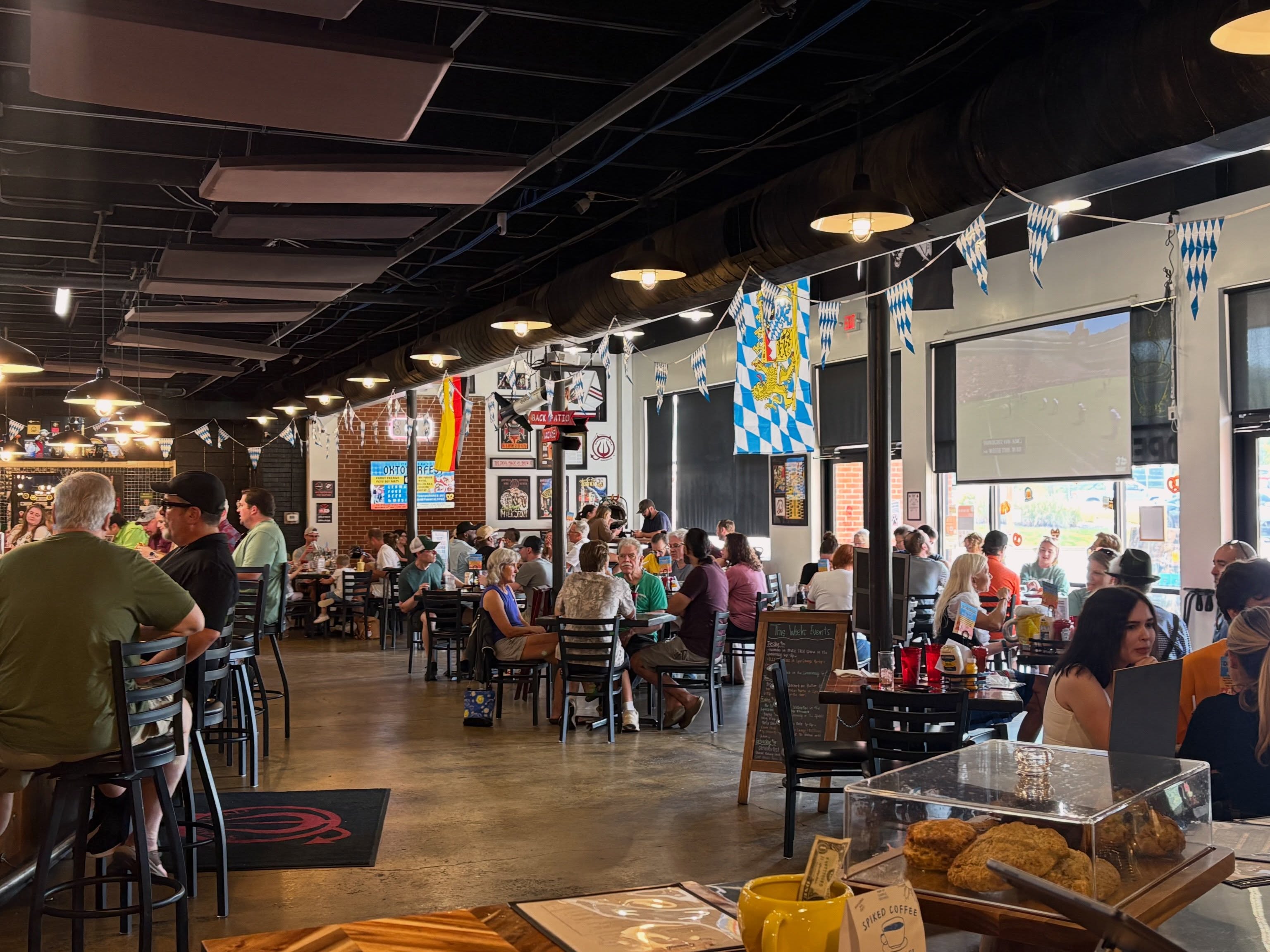 brewing room tables In restaurant