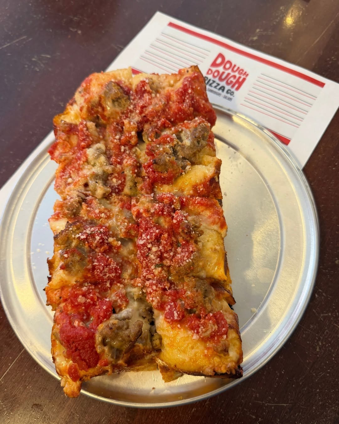 rectangle of pizza